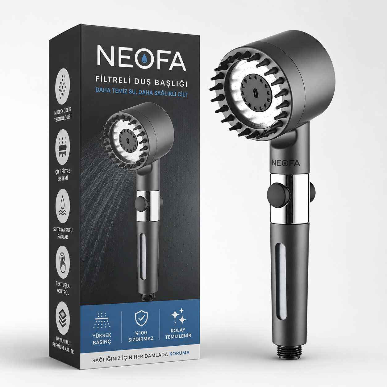 Neofa™ Masajlı Filtreli Duş Başlığı
